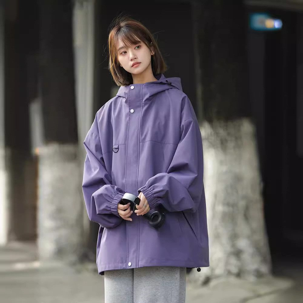 春新作 ゆったり スポーティー フード付き ジャケット レディース カジュアル