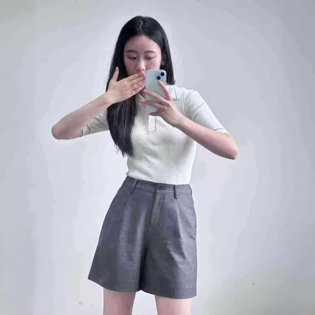 レディース ボトムス ショートパンツ 夏 カジュアル スーツパンツ ２カラー