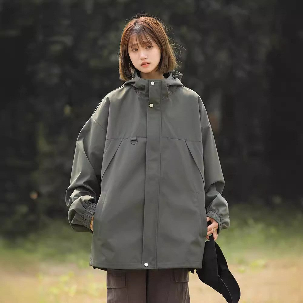 春新作 ゆったり スポーティー フード付き ジャケット レディース カジュアル