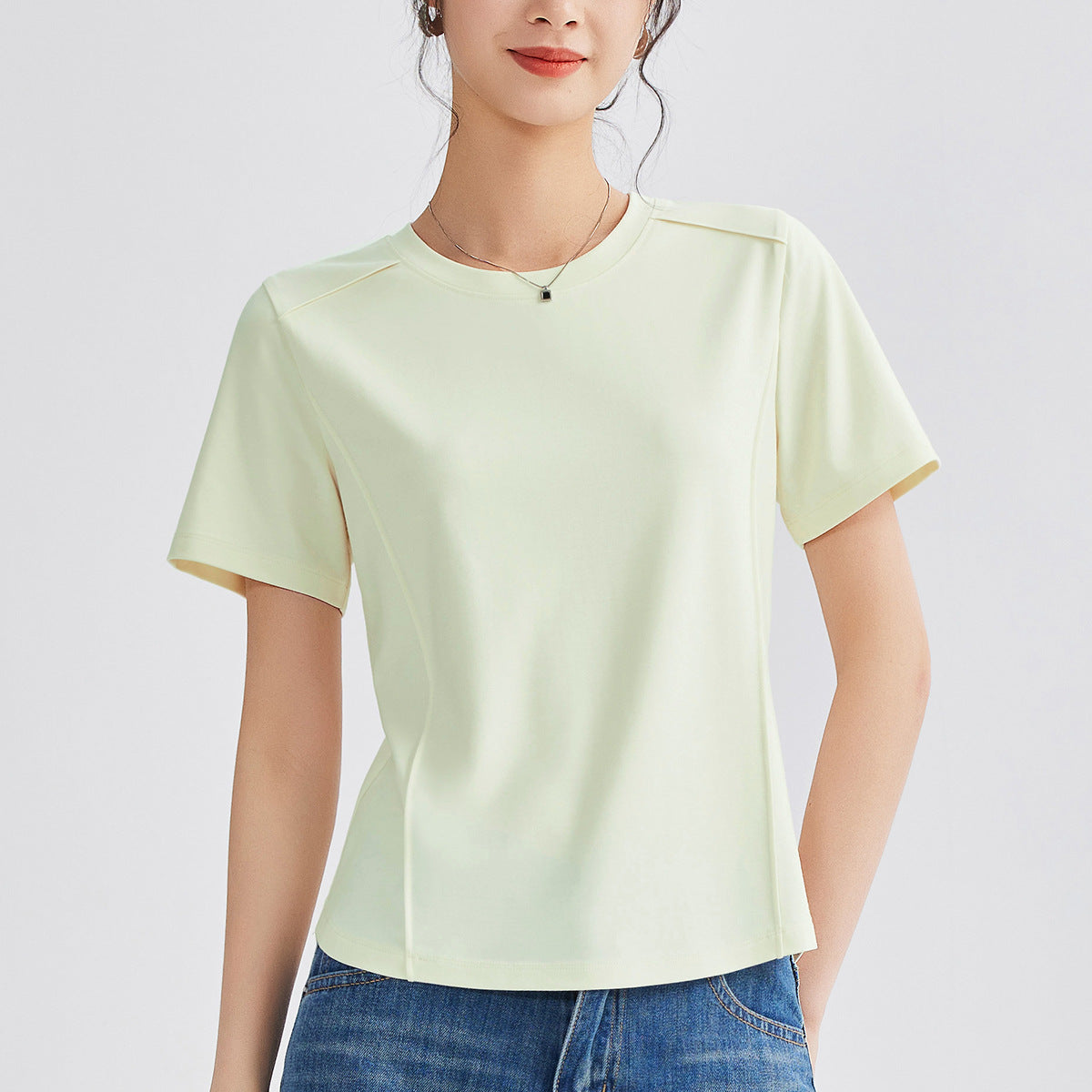 アイス素材×速乾！小柄プリントスポーツTシャツ レディース夏用