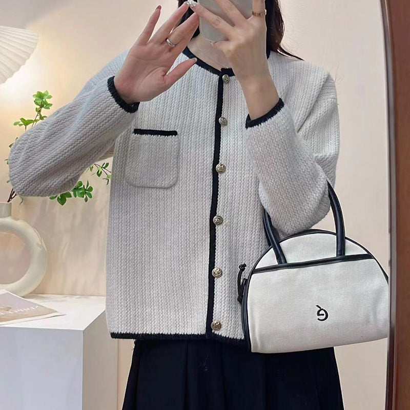 春秋コーデ ニットカーディガン×セーターセット レディース
