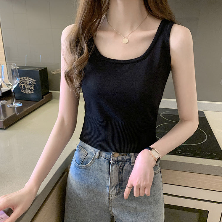 春夏女性用リアルショットニットキャミソール