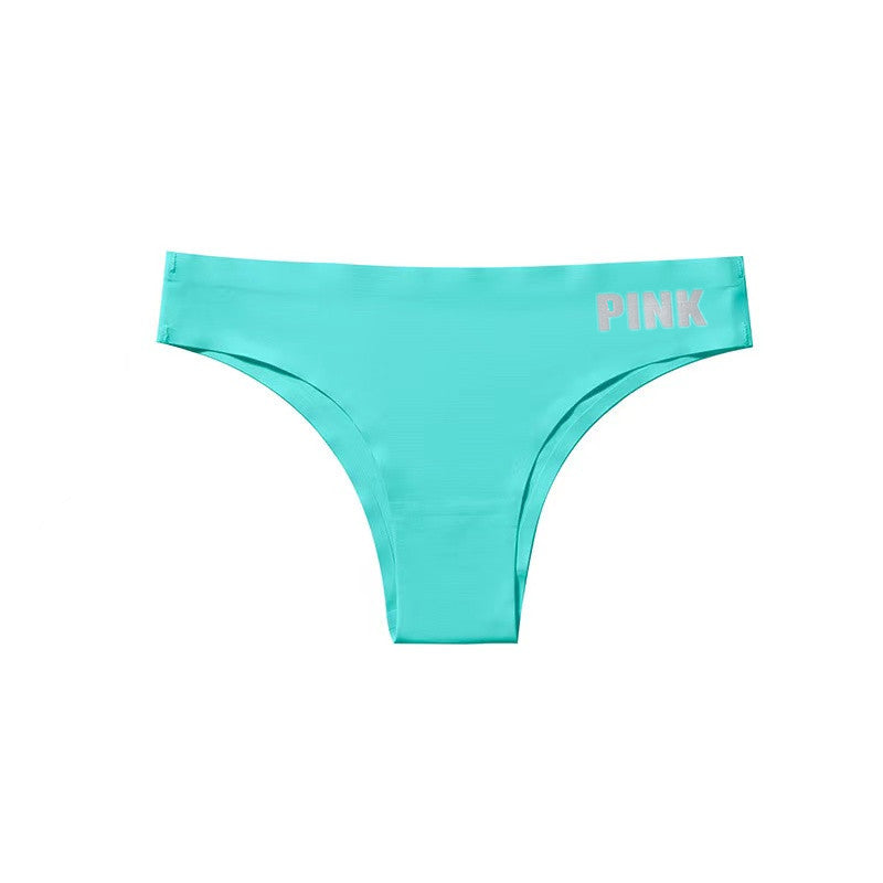 シームレスアイスシルクコットンクロッチ トライアングルTバックビキニパンティー